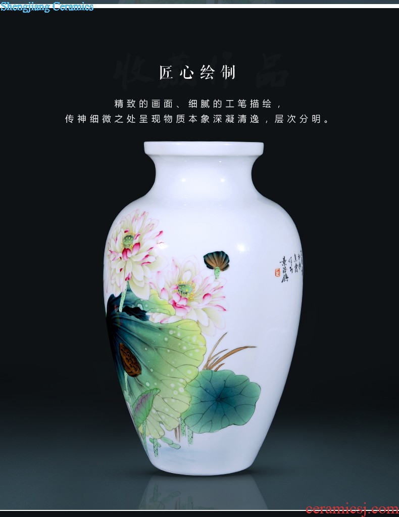 Jingdezhen ceramics Antique Chinese style classical vase youligong red dragon grain mei bottle Home sitting room adornment furnishing articles