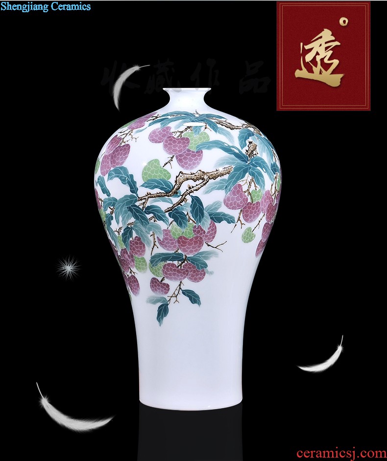 Hand painted pottery and porcelain vase decoration decoration mesa place jingdezhen famous handicraft sitting room place of blue and white porcelain