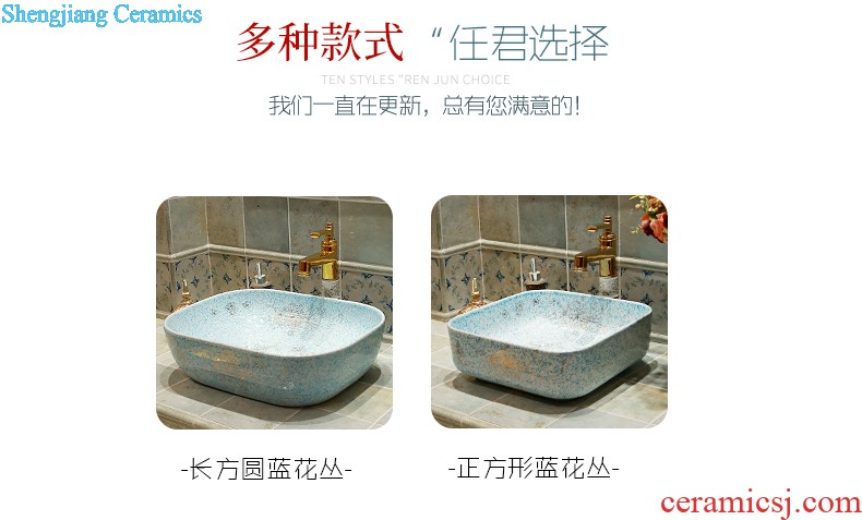 Creative personality vertical column basin bathroom ceramics art basin one small sink the balcony floor