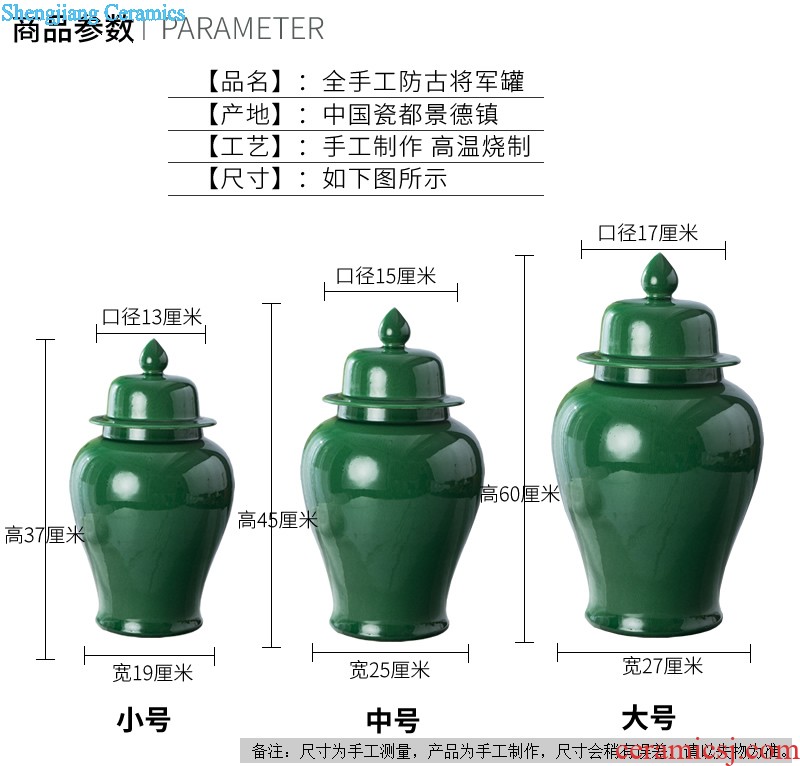 Jingdezhen ceramic vase furnishing articles sitting room european-style contracted Nordic style dry flower arranging flowers household soft adornment