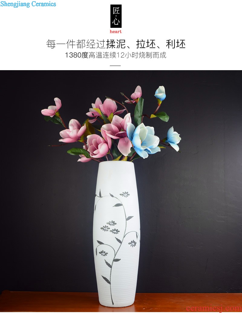 Jingdezhen ceramic vases, new Chinese style furnishing articles dried flowers flower arrangement contemporary and contracted sitting room decoration home decoration