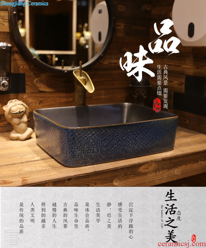 Jia depot art stage basin square face basin ceramic lavabo large bathroom sink household