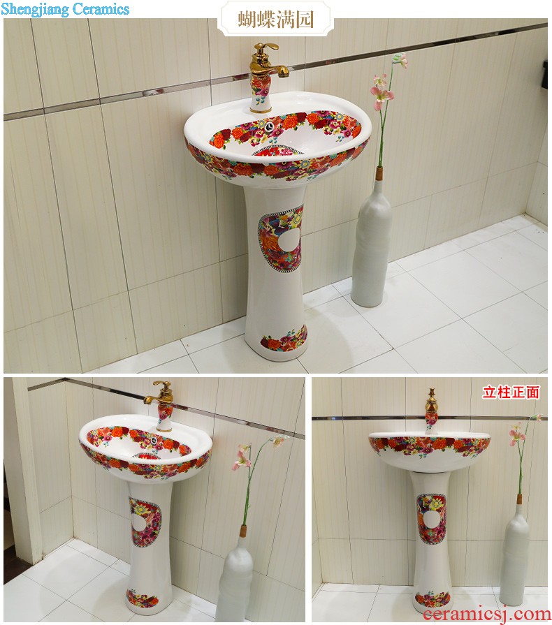 Lavabo ceramic column toilet bowl washing pool balcony sink lavatory toilet pillar landing