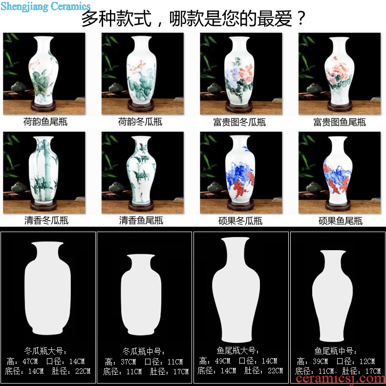 Jingdezhen ceramic contracted white rope vase Small pure and fresh and dried flowers flower arrangement sitting room place home decoration