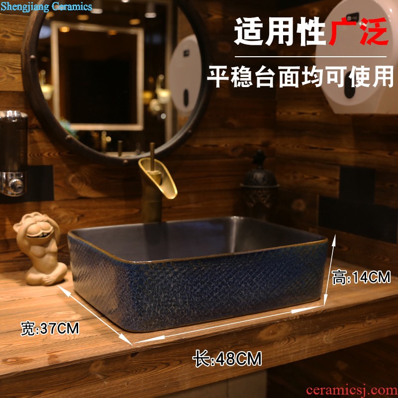 Jia depot art stage basin square face basin ceramic lavabo large bathroom sink household