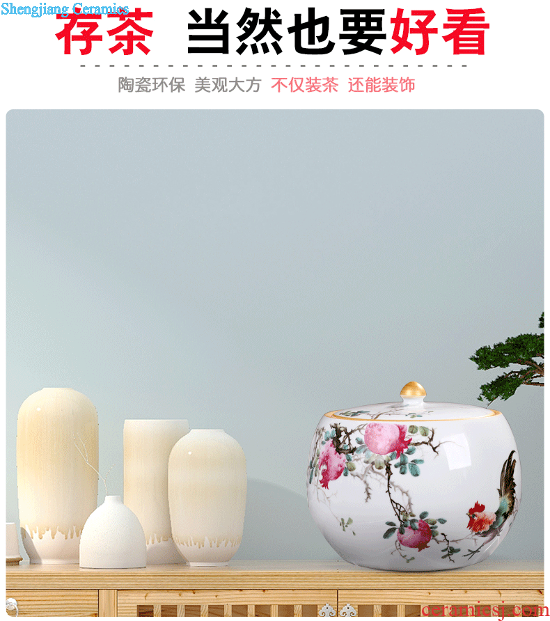 King seal caddy ceramic storage tank Pu-erh tea can save POTS of jingdezhen manual tea POTS