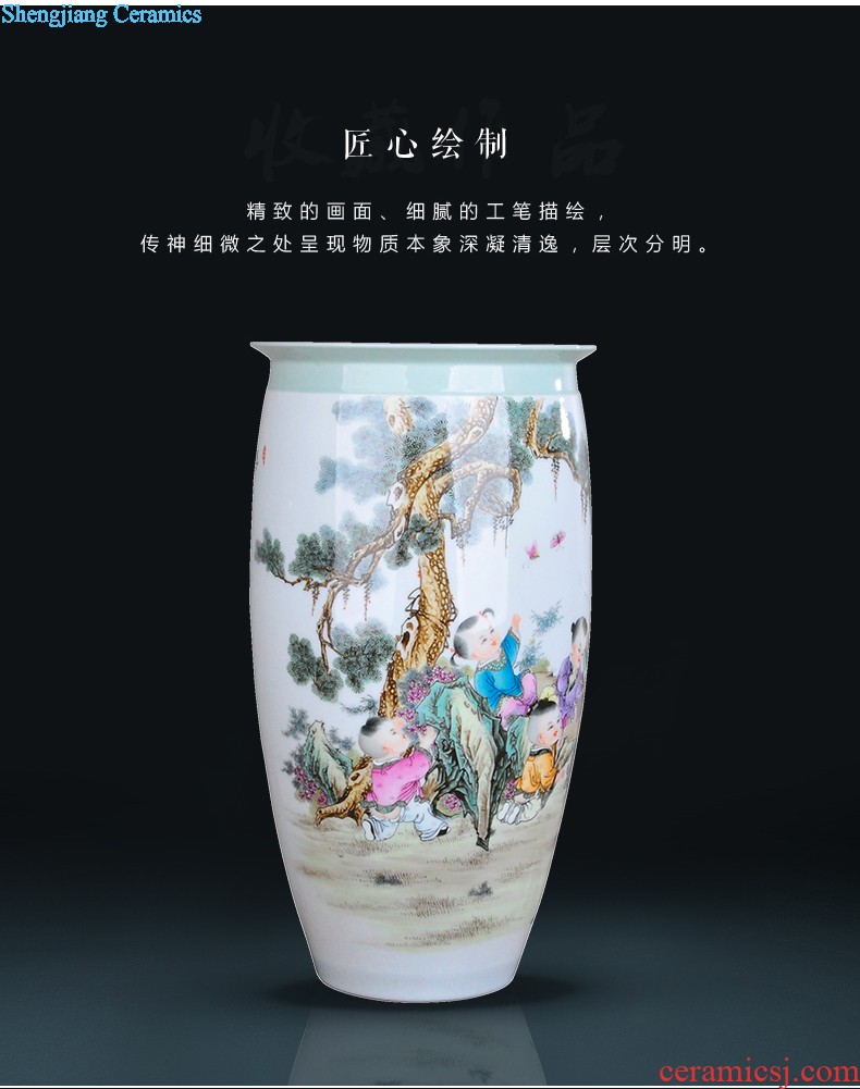 New Chinese style household adornment hand-painted ceramic vases, antique porcelain enamel porcelain furnishing articles example room living room decoration