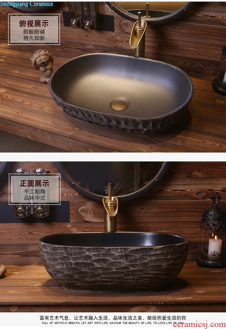 The depot basin stage art of Chinese style restoring ancient ways Square ceramic lavatory toilet idea sink basin