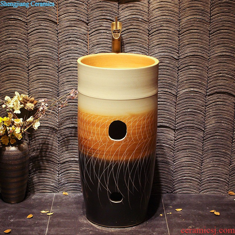 Lavabo ceramic column toilet bowl washing pool balcony sink lavatory toilet pillar landing