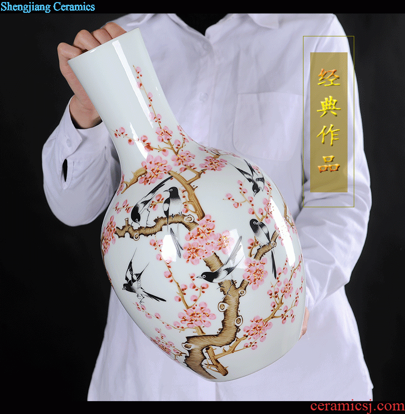 Jingdezhen ceramic tea pot seal pot Hand-painted plum flower pot Pu 'er wake tieguanyin tea POTS