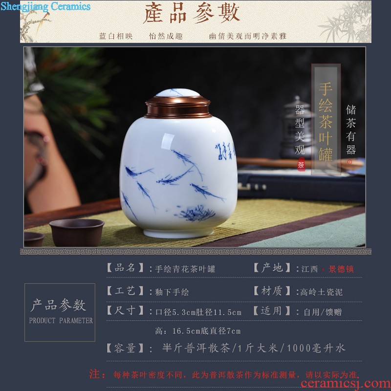 Famous master of hand-painted success vase of blue and white porcelain of jingdezhen ceramics furnishing articles rich ancient frame wine accessories