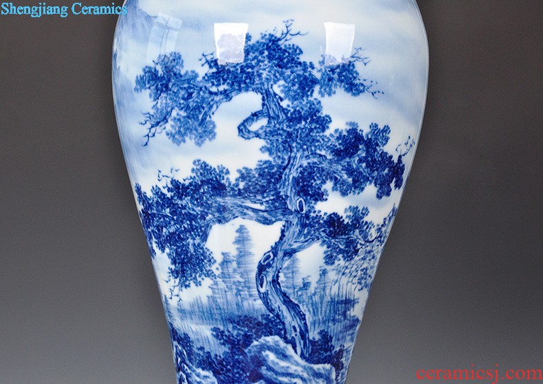 Ceramic vase Large jingdezhen vase furnishing articles Living room flower arranging machine high vase furnishing articles ornaments