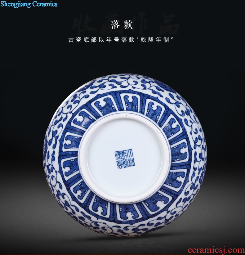 Jingdezhen ceramics furnishing articles hand-painted Chinese blue and white porcelain vase archaize sitting room decorate craft vase