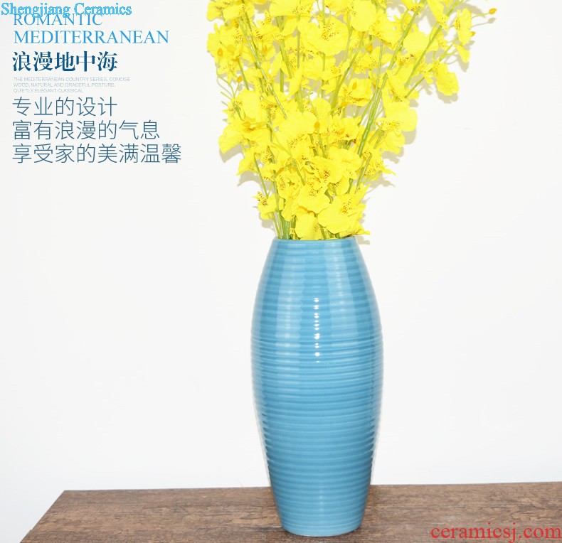 Jingdezhen ceramics glaze crystal vase flower arranging flowers sitting room, the new Chinese style household adornment handicraft furnishing articles