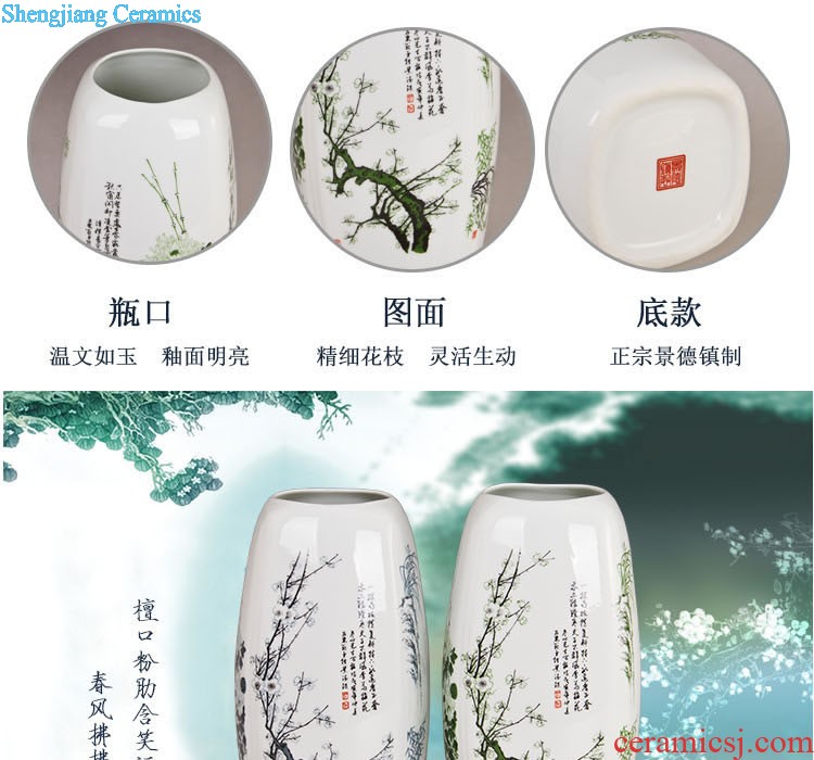 Jingdezhen ceramics flower vase new Chinese style restoring ancient ways is sitting room home rich ancient frame adornment handicraft furnishing articles