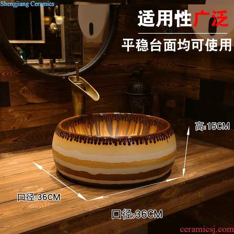 Jia depot lavatory stage basin sink oval ceramic art basin water basin household restoring ancient ways