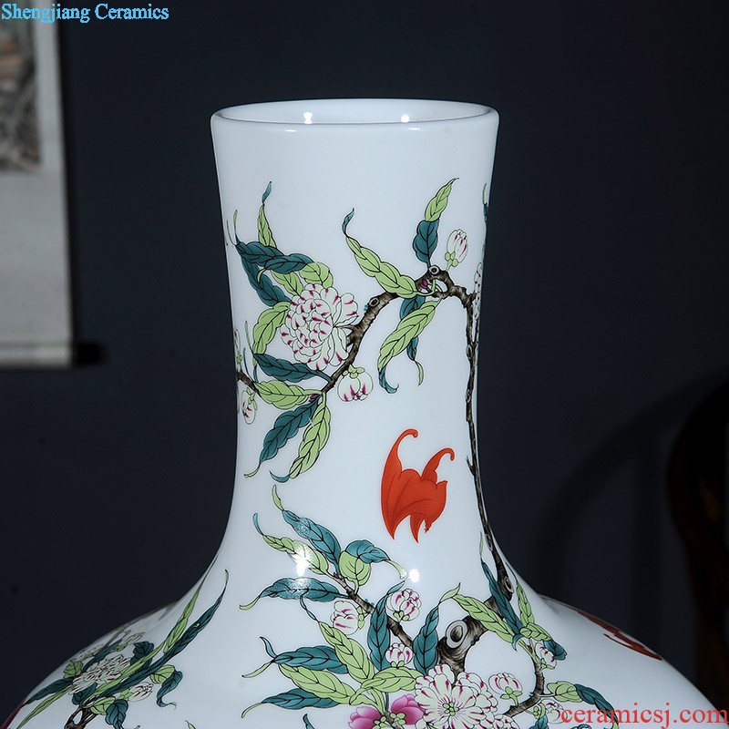 Hand-painted jingdezhen ceramic vase ikea sitting room adornment creative decoration of Chinese style restoring ancient ways the gourd bottle home furnishing articles