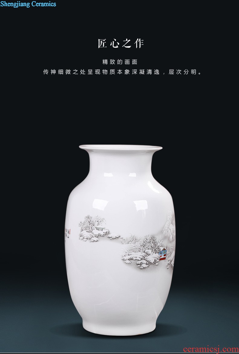 Jingdezhen ceramic vase furnishing articles creative home sitting room dry flower adornment porcelain ceramic bottle of restoring ancient ways furnishing articles