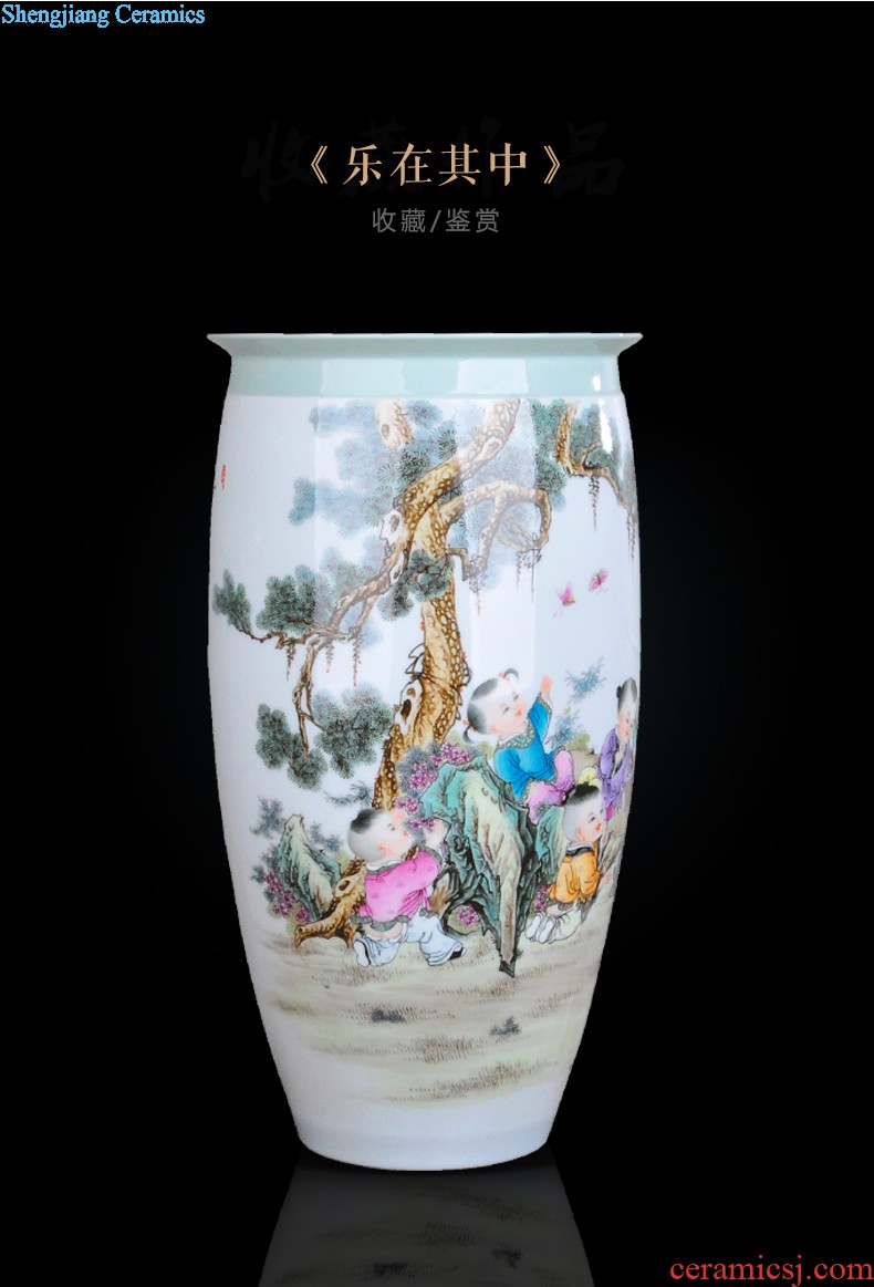 New Chinese style household adornment hand-painted ceramic vases, antique porcelain enamel porcelain furnishing articles example room living room decoration