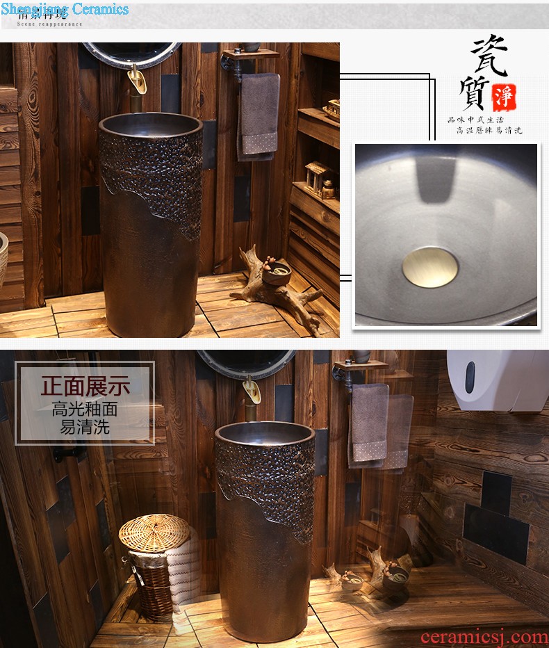 Jia depot basin of Chinese style restoring ancient ways on the ceramic lavatory circle Archaize toilet lavabo birdbath household