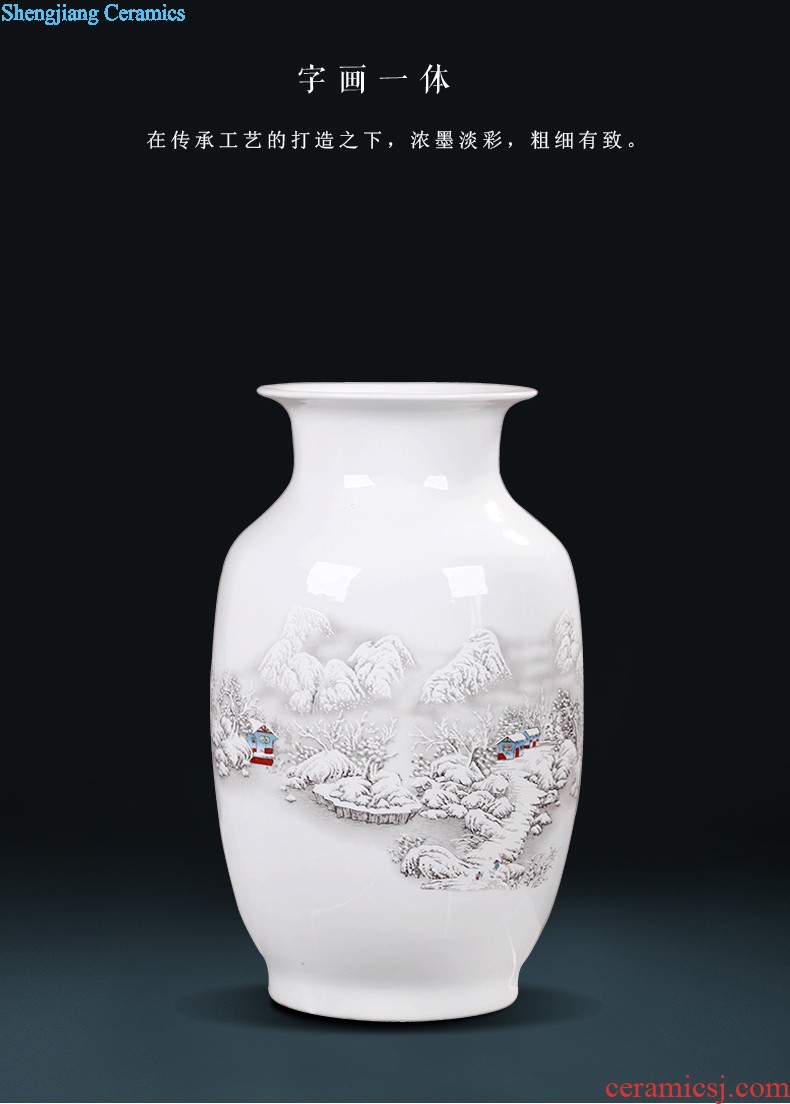 Jingdezhen ceramic vase furnishing articles creative home sitting room dry flower adornment porcelain ceramic bottle of restoring ancient ways furnishing articles