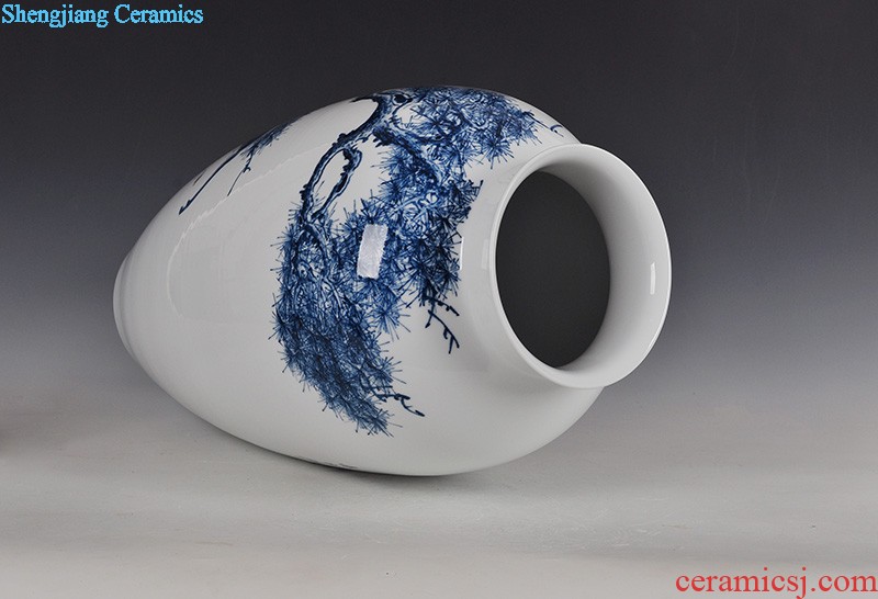 Jingdezhen ceramics famous hand-painted enamel vase Landscape figure Chinese porcelain handicraft furnishing articles in the living room