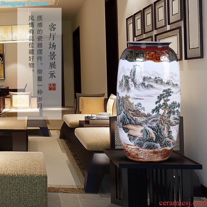 Jingdezhen ceramics vase hand-painted thin bamboo fetal porcelain Chinese style household act the role ofing is tasted the sitting room porch TV ark furnishing articles