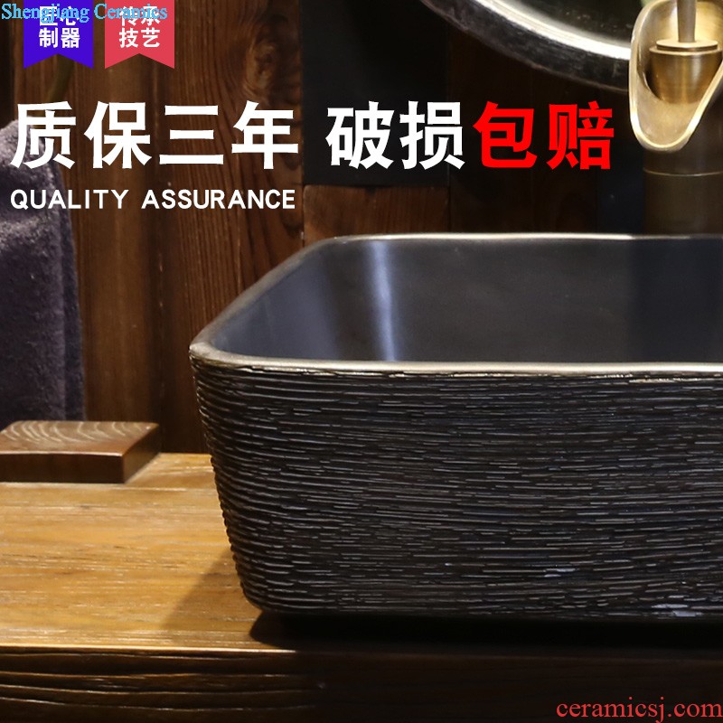 The depot art of Chinese style restoring ancient ways is the sink Wash basin on the ceramic basin oval antique household that defend bath