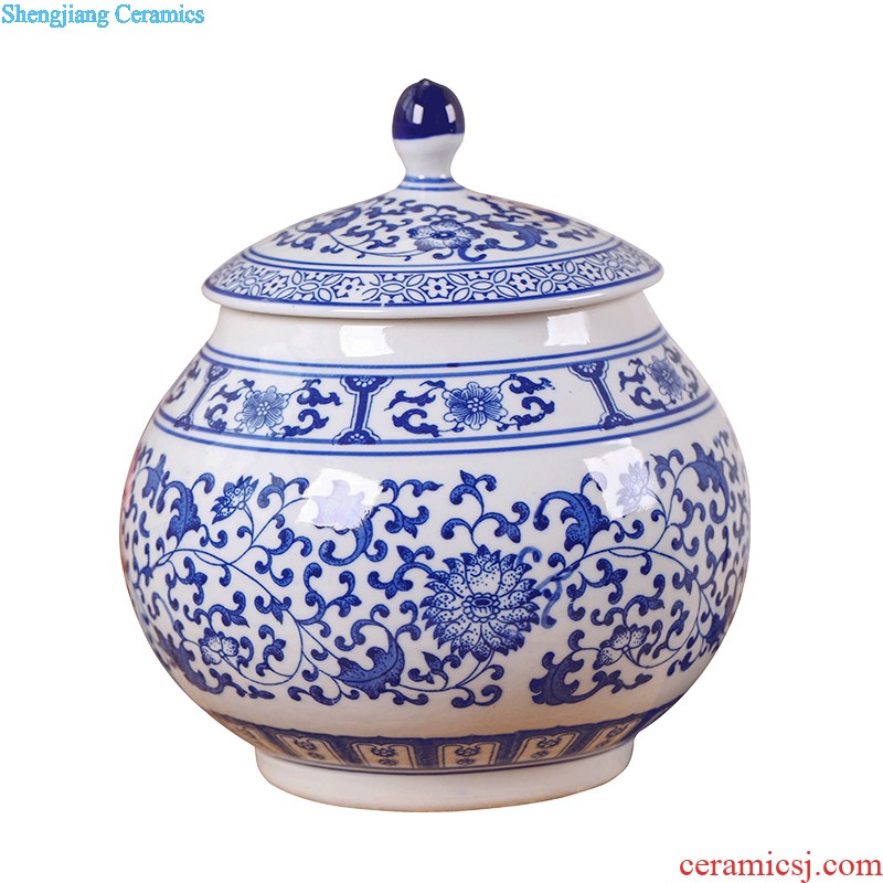 Creative caddy jingdezhen ceramics receives large pu 'er cake Tea cylinder storage POTS coarse ceramic POTS