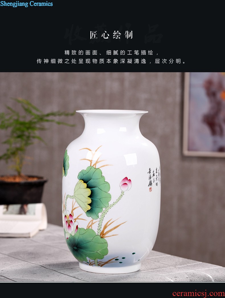 Jingdezhen ceramic caddy large storage tank seven loaves pu-erh tea POTS Hand painted tea urn 3 kg tea pot