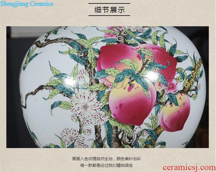 Hand-painted jingdezhen ceramic vase ikea sitting room adornment creative decoration of Chinese style restoring ancient ways the gourd bottle home furnishing articles