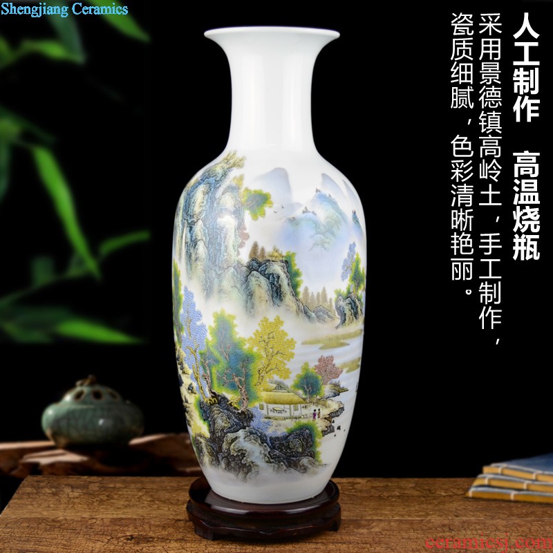 Jingdezhen ceramics Three Yang kaitai sitting room home decoration Feng shui furnishing articles wine lucky sheep and arts and crafts