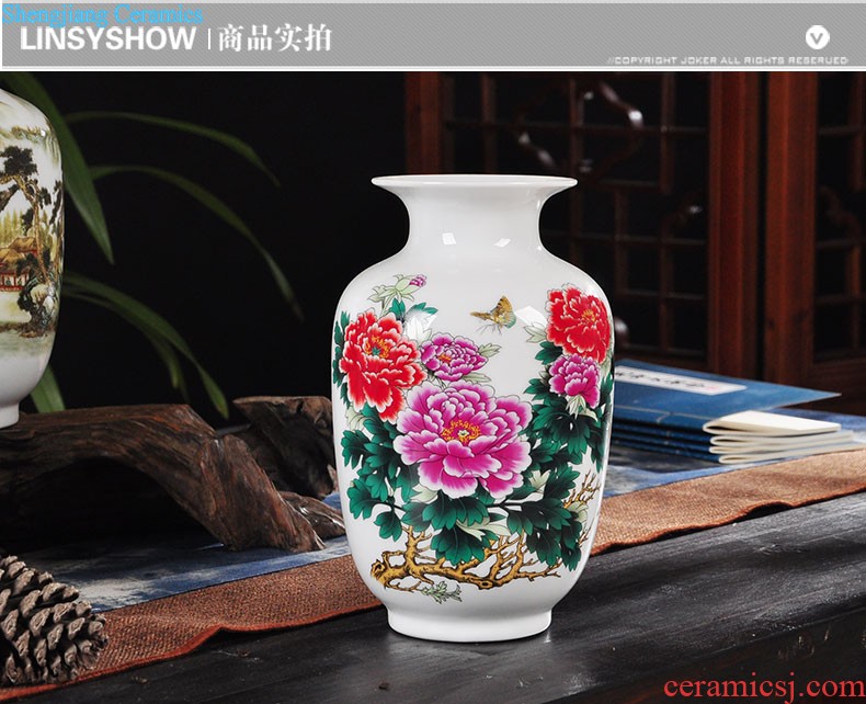 Ikea wine cabinet decoration vase furnishing articles jingdezhen sitting room of contemporary and contracted flower arranging lily creative decoration ceramics