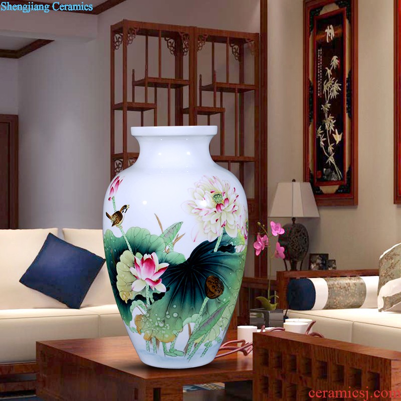 Jingdezhen ceramics Antique Chinese style classical vase youligong red dragon grain mei bottle Home sitting room adornment furnishing articles