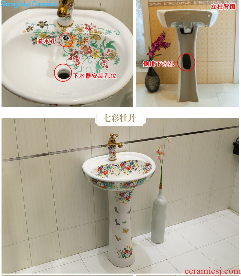 Lavabo ceramic column toilet bowl washing pool balcony sink lavatory toilet pillar landing