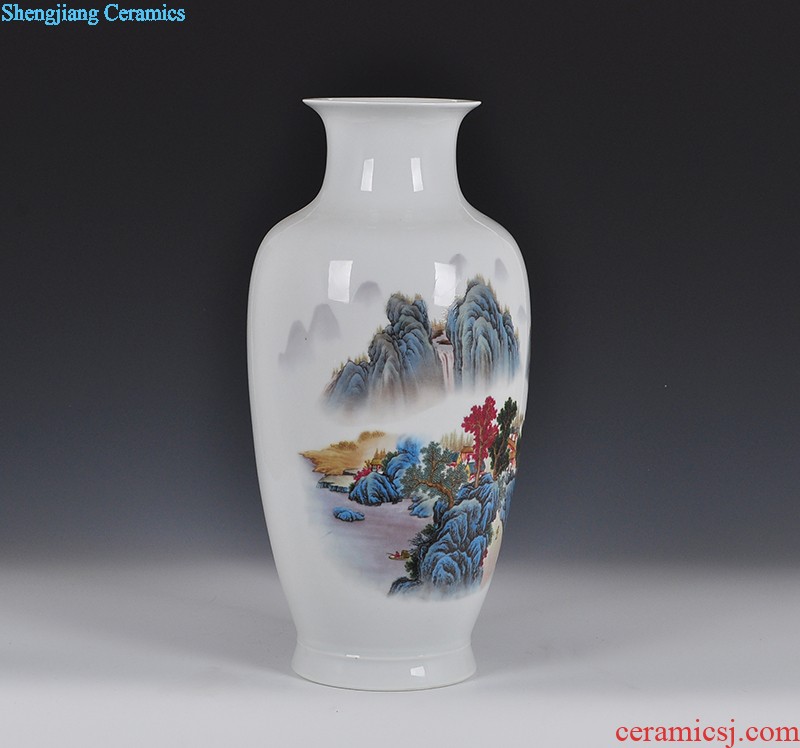 Master of jingdezhen hand-painted vases, pottery and porcelain furnishing articles household act the role ofing is tasted Chinese style living room TV ark handicraft decoration