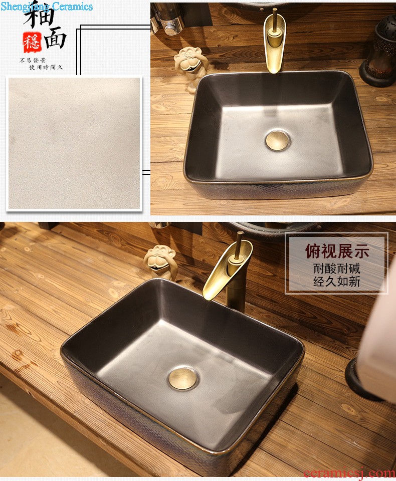 Jia depot art stage basin square face basin ceramic lavabo large bathroom sink household