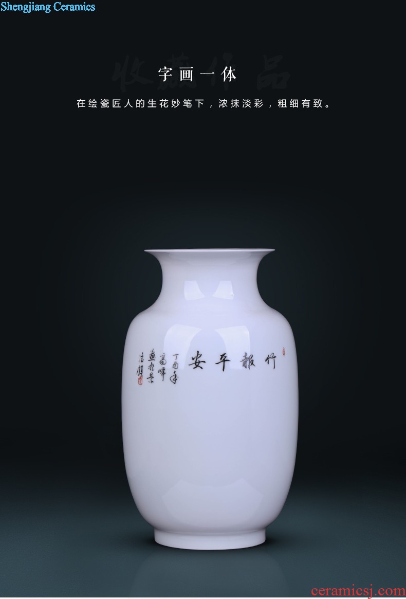 Jingdezhen famous masterpieces hand-painted ceramic vase sitting room place table, TV ark home decoration decoration