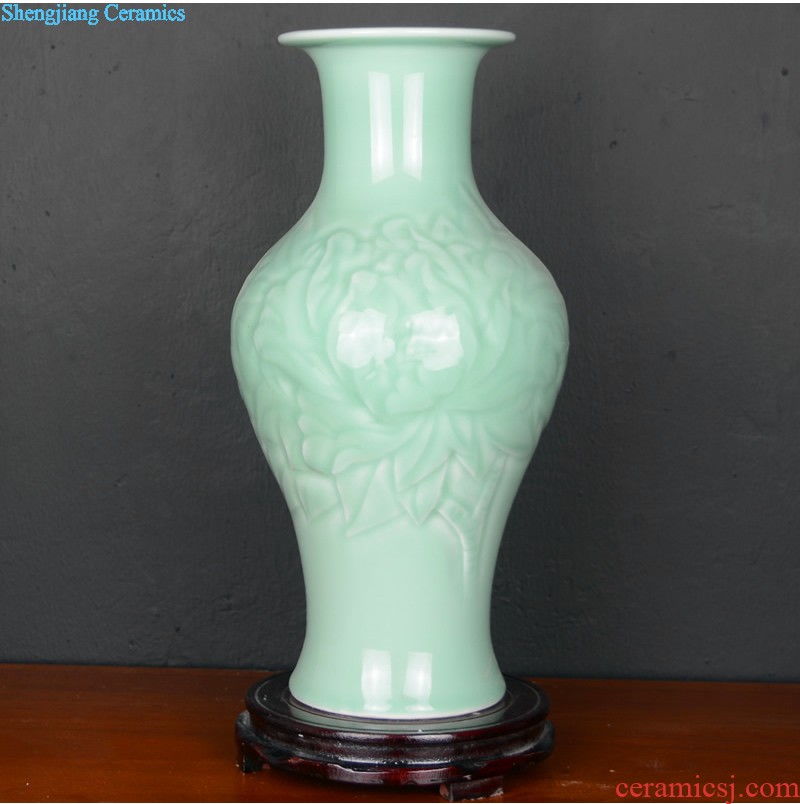 Light of jingdezhen ceramic vase luxury furnishing articles north European style living room dry flower arranging flowers lucky bamboo flowers home decoration