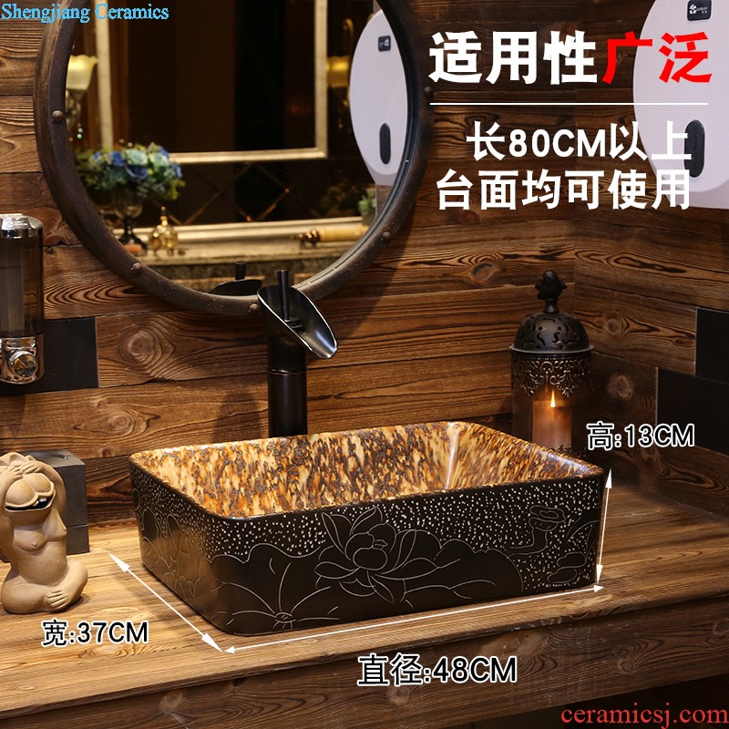 Jia depot on the blue and white basin of jingdezhen ceramic lavatory basin of Chinese style basin small art square the sink