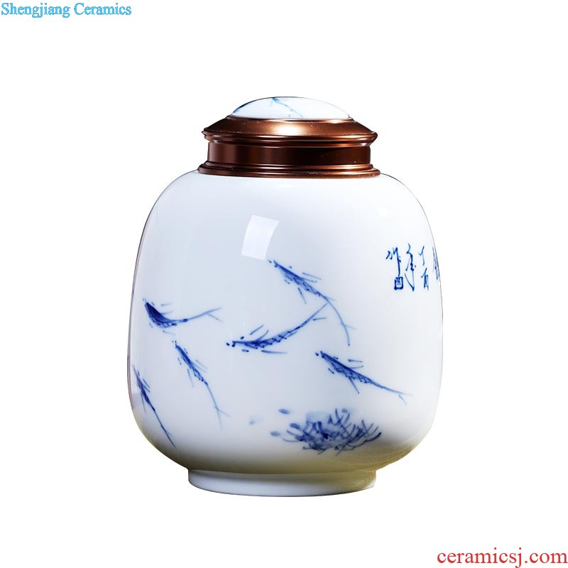 Famous master of hand-painted success vase of blue and white porcelain of jingdezhen ceramics furnishing articles rich ancient frame wine accessories