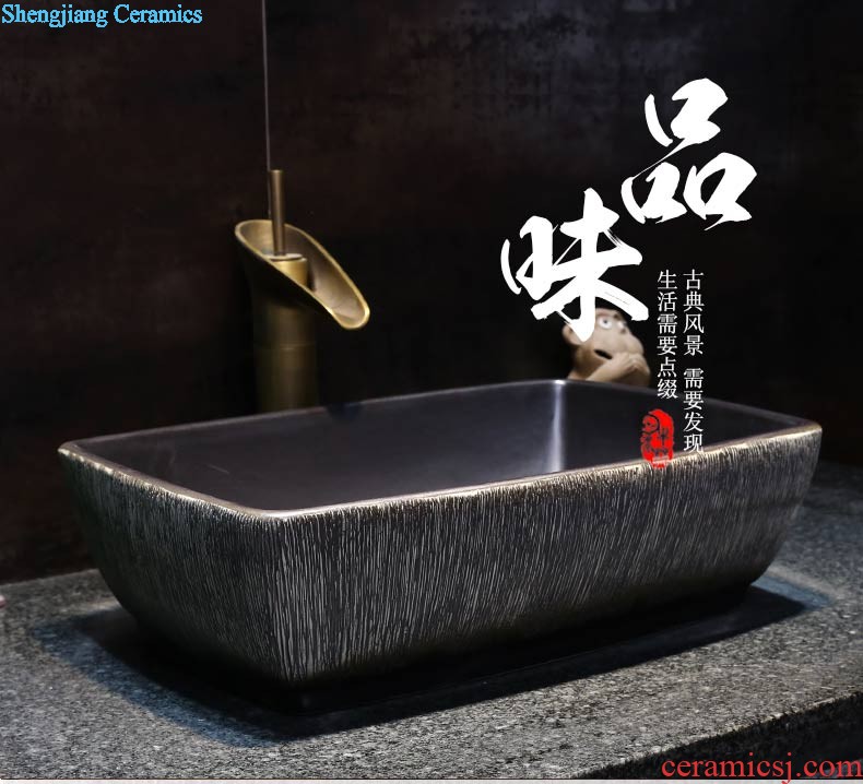 Jia depot creative stage basin sink square restoring ancient ways of Chinese style art ceramic lavatory basin basin of household