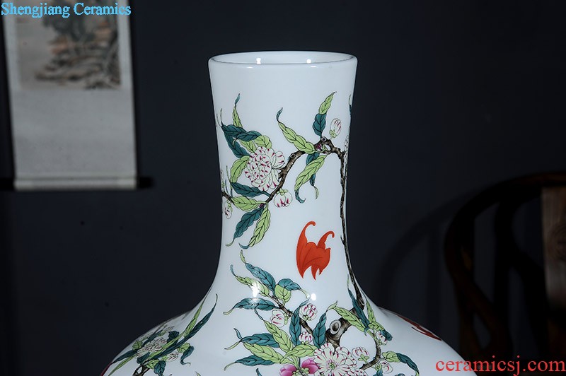 Hand-painted jingdezhen ceramic vase ikea sitting room adornment creative decoration of Chinese style restoring ancient ways the gourd bottle home furnishing articles