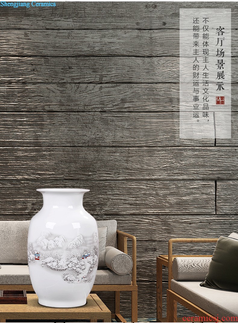 Jingdezhen ceramic vase furnishing articles creative home sitting room dry flower adornment porcelain ceramic bottle of restoring ancient ways furnishing articles