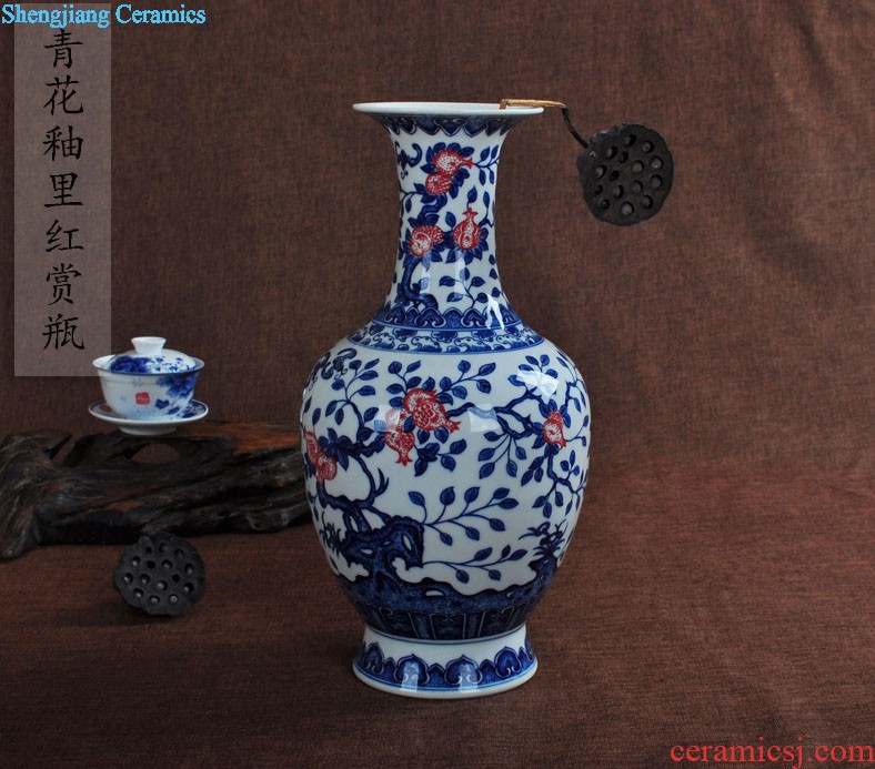 Jingdezhen ceramics hand-painted vases Sitting room adornment handicraft furnishing articles of new Chinese style household act the role ofing is tasted gift porcelain