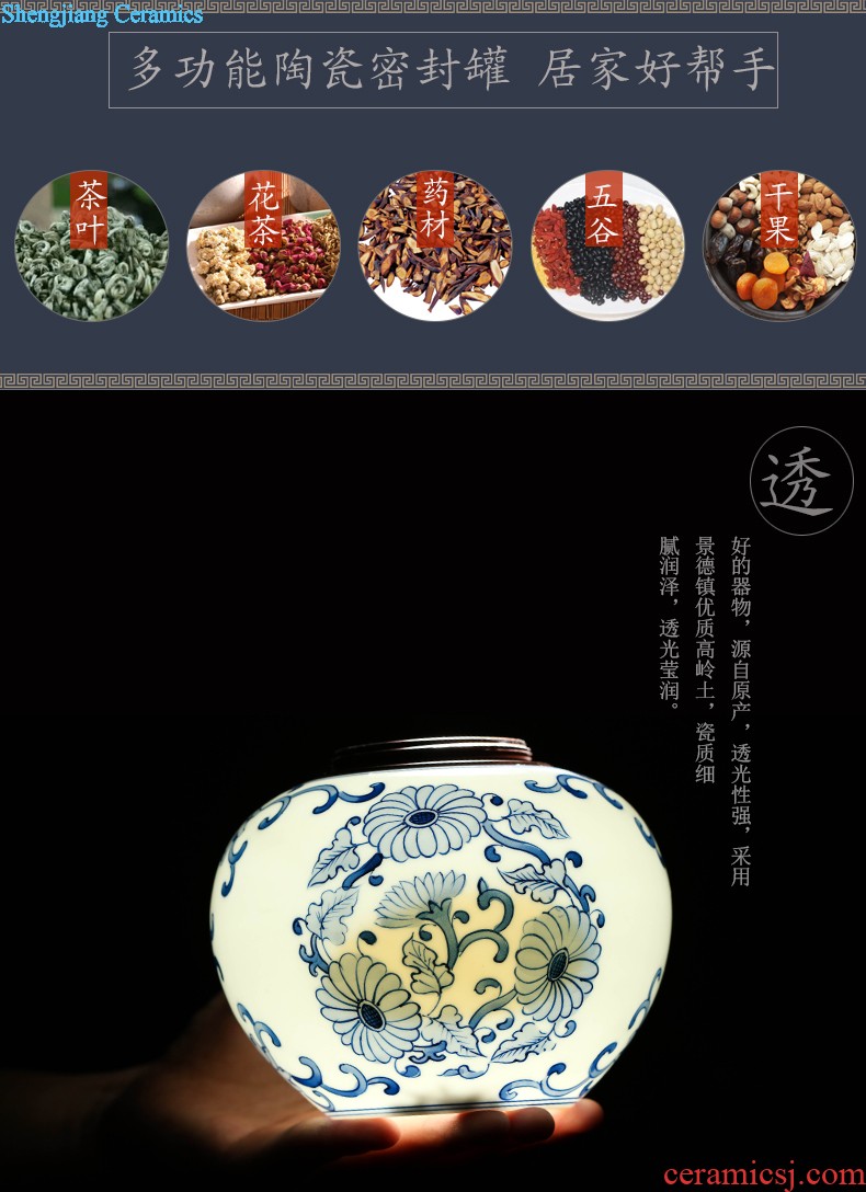 Hand-painted restoring ancient ways of jingdezhen blue and white porcelain vase gourd furnishing articles rich ancient frame antique Chinese style household ceramics handicraft