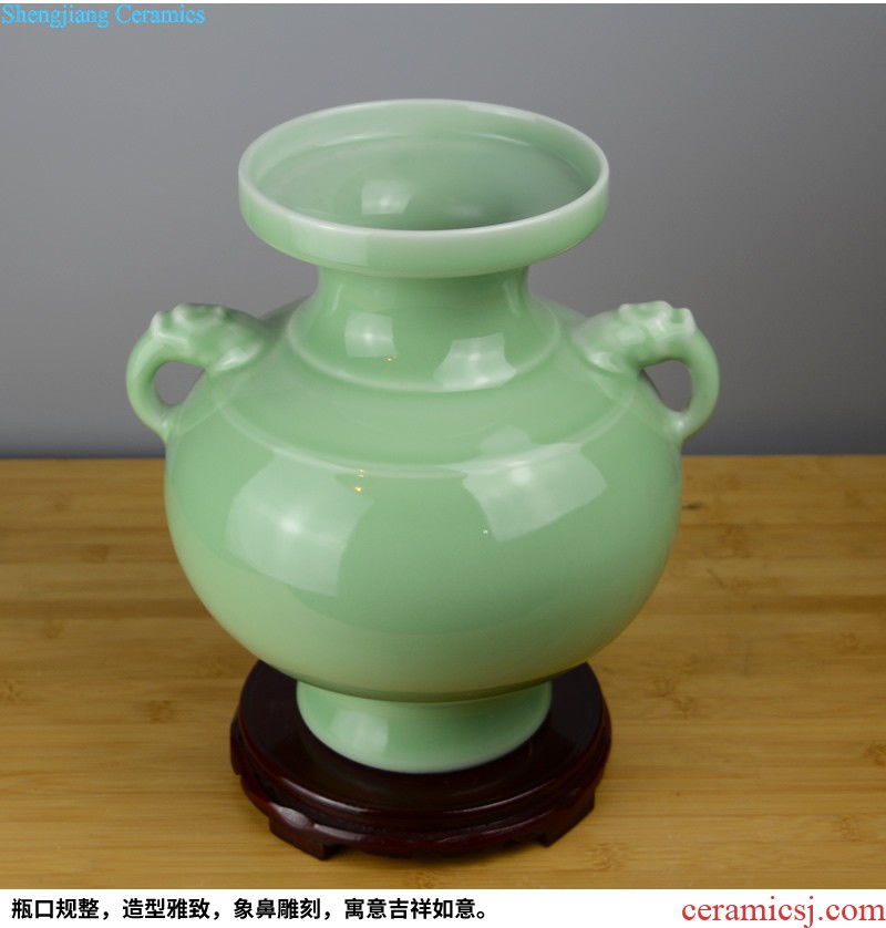 Jingdezhen ceramic smoked incense burner aromatherapy furnace large ancient longquan celadon tower joss stick for the Buddha temple supplies