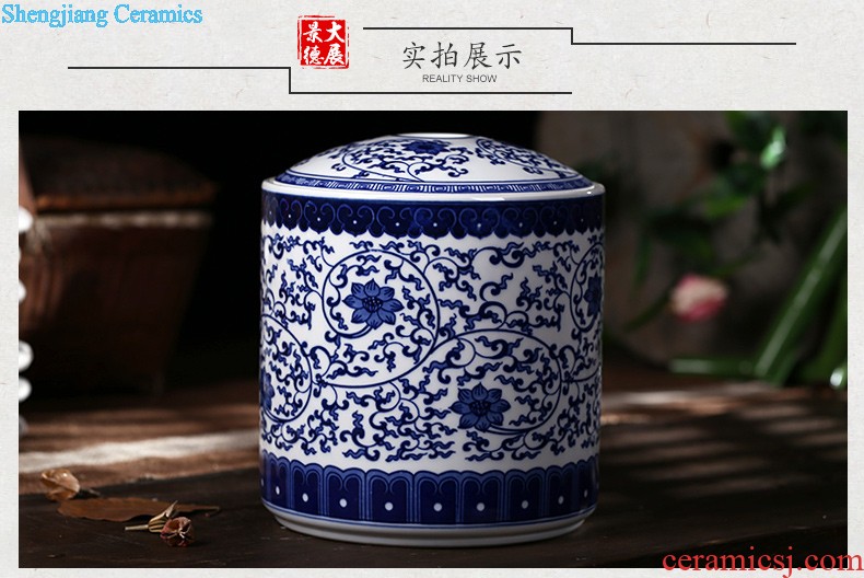 Jingdezhen ceramics youligong of blue and white porcelain vase Hand painted the vase The sitting room home handicraft furnishing articles