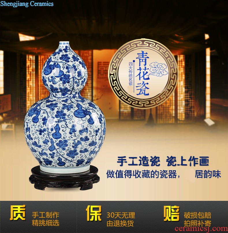 Jingdezhen hand-painted ceramics of blue and white porcelain vase Imitation of classical Ming and qing dynasties antique rich ancient frame furnishing articles Household act the role ofing is tasted