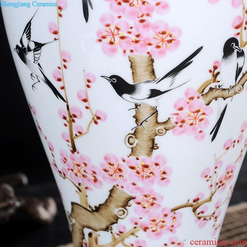 Puer tea pot of creative home furnishing articles jingdezhen hand-painted ceramics from large number caddy storage tank tea urn